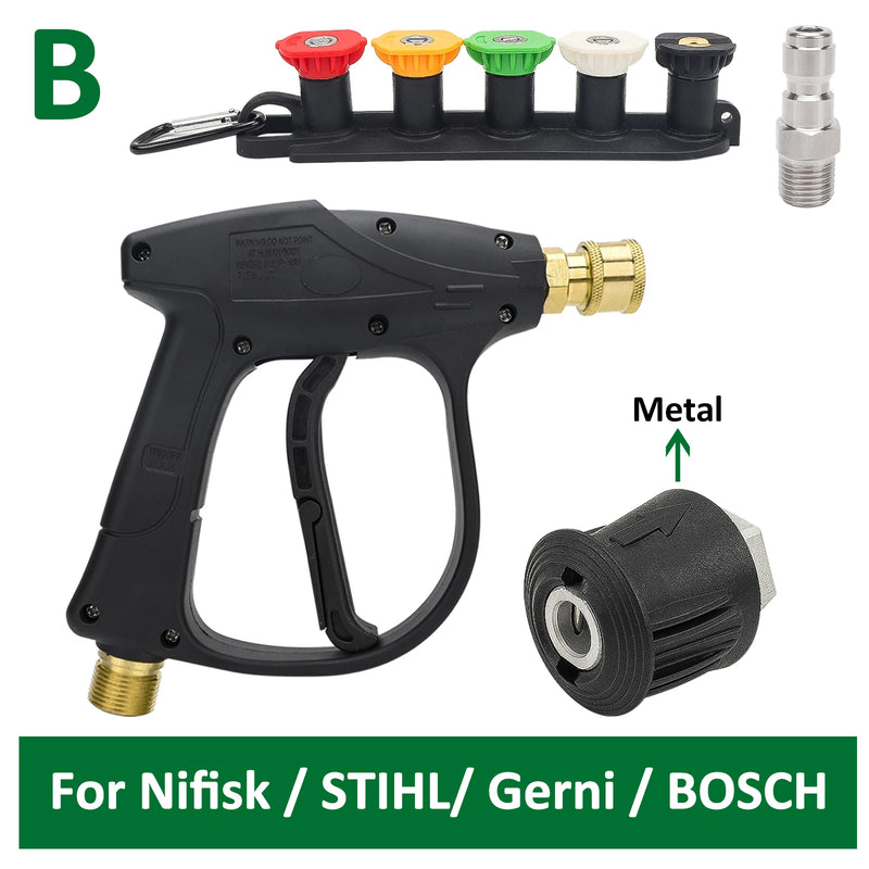 PowerJet™ Pressure Washer Gun – Quick Connect Nozzles for Karcher, Nilfisk, Bosch