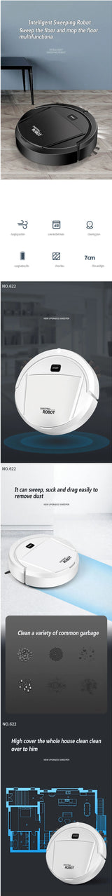 New Automatic Robot Vacuum Cleaner Smart Sweeping Dry Wet Cleaning Machine Charging Intelligent Vacuum Cleaner for Home