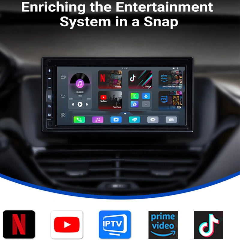 OTTOCAST® Android TV Box - Adaptateur CarPlay Sans Fil pour Voiture, Android Auto, YouTube & Netflix - Compatible avec 99% des Voitures