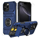 MagneticShield® iPhone Case – Heavy Duty Protection with Rotated Ring Kickstand & Wallet Cover