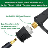 PowerJet™ Pressure Washer Gun – Quick Connect Nozzles for Karcher, Nilfisk, Bosch