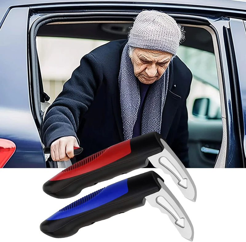 Car Handle Cane Vehicle Door Grab Bar Stand Assist Mobility Aid Tool Automotive Accessory for Children Elderly Black